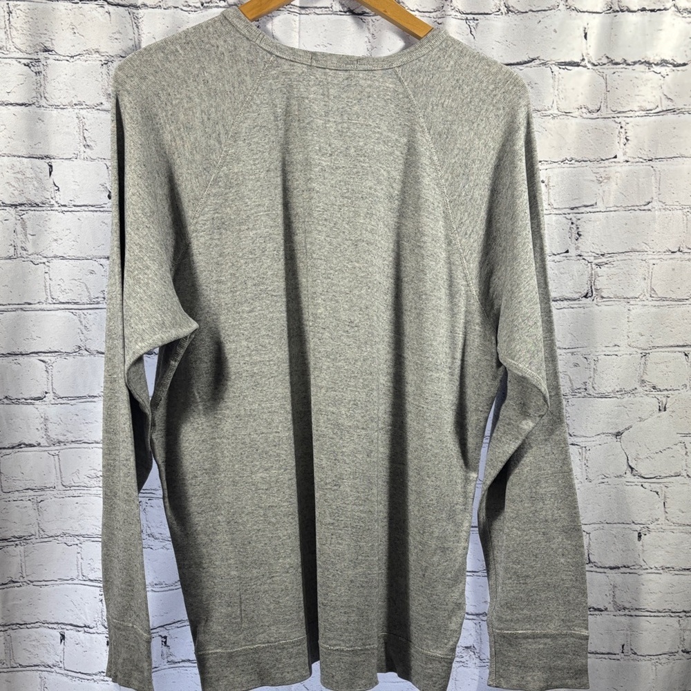 J. Crew Men's Heather Gray Crewneck Sweater - Picture 3 of 6